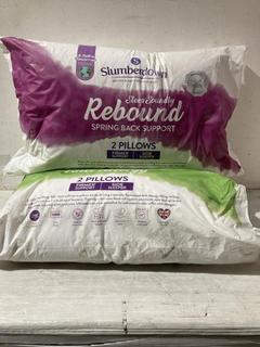 Lot 528  
            Birmingham SR107 - Parcel Delivery Only 

                
2 X ASSORTED PILLOWS TO INCLUDE SLUMBERDOWN REBOUND PILLOW PAIR