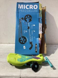 Lot 542  
            Birmingham SR107 - Parcel Delivery Only 
                
2 X OUTDOOR ENTERTAINMENT TO INCLUDE MICRO SPEED DELUXE SCOOTER