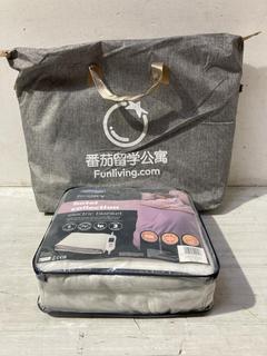 Lot 545  
            Birmingham SR107 - Parcel Delivery Only 
                
2 X ASSORTED BEDDING ITEMS TO INCLUDE SILENTNIGHT HOTEL COLLECTION ELECTRIC BLANKET