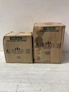 Lot 546  
            Birmingham SR107 - Parcel Delivery Only 
                
2 X BOXES OF LOG BARN WOOD WOOL FIRELIGHTER
