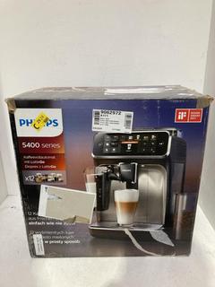 Lot 56  
            Birmingham SR107 - Parcel Delivery Only 
                
PHILIPS LATTE GO AUTOMATIC COFFEE MACHINE MODEL: EP5446/70 ORIGINAL RRP £585