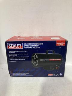 Lot 58  
            Birmingham SR107 - Parcel Delivery Only 
                
SEALEY SPACE WARMER PROPANE HEATER MODEL:LP55 ORIGINAL RRP £121