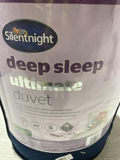 Lot 593  
            Birmingham SR107 - Parcel Delivery Only 

                
SILENTNIGHT DEEP SLEEP DUVET SUPER KING 10.5TOG