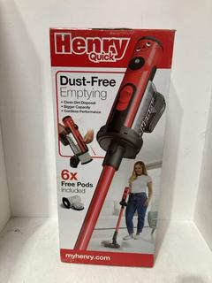 Lot 60  
            Birmingham SR107 - Parcel Delivery Only 
                
HENRY QUICK CORDLESS VACUUM CLEANER MODEL HEN-100 ORIGINAL RRP £300