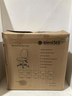 Lot 685  
            Birmingham SR107 - Parcel Delivery Only 
                
IDEAL 365 HIGH BACK OPERATOR CHAIR IN BLACK