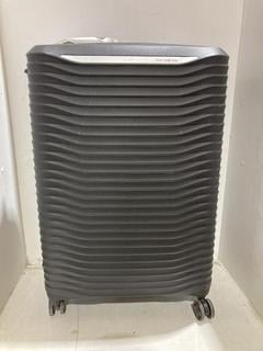 Lot 729  
            Birmingham SR107 - Parcel Delivery Only 
                
SAMSONITE STEEL GREY HARD BODY SUITCASE