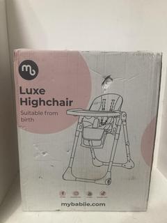 Lot 75  
            Birmingham SR107 - Parcel Delivery Only 
                
MYBABIIE LUXE HIGH CHAIR ORIGINAL RRP £70