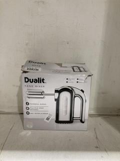 Lot 772  
            Birmingham SR107 - Parcel Delivery Only 
                
DUALIT ELECTRIC HAND MIXER