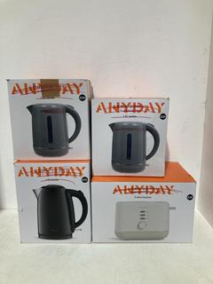 Lot 779  
            Birmingham SR107 - Parcel Delivery Only 
                
4 X JOHN LEWIS & PARTNERS KITCHEN ITEMS TO INCLUDE ANYDAY 2 SLICE TOASTER