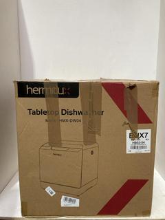 Lot 85  
            Birmingham SR107 - Parcel Delivery Only 
                
HERMITLUX TABLETOP DISHWASHER MODEL HMX-DW04 ORIGINAL RRP £209