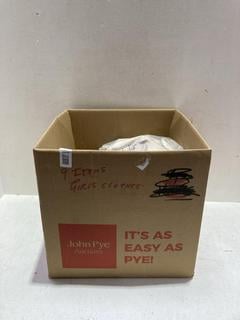 Lot 866  
            Birmingham SR107 - Parcel Delivery Only 

                
9 X GIRLS CLOTHING ITEMS TO INCLUDE JOHN LEWIS & PARTNERS KIDS STRAPPY PLAIN AND ...