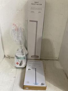 Lot 929  
            Birmingham SR107 - Parcel Delivery Only 
                
3 X JOHN LEWIS & PARTNERS TOILET ACCESSORIES TO INCLUDE ELEGANCE TOILET BUTLER