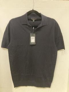 Lot 948  
            Birmingham SR107 - Parcel Delivery Only 
                
REISS MALBEC-SS TOP WITH OPEN COLLAR SILK IN NAVY SIZE XS
