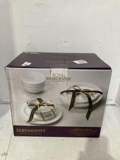 Lot 959  
            Birmingham SR107 - Parcel Delivery Only 

                
ROYAL WORCESTER SERENDIPITY FINE BONE CHINA 12 PIECE COUPE SET