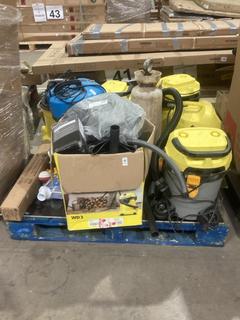 Lot 1018  
            Birmingham SR106 - Collection or Optional Delivery Available 

                
PALLET OF ITEMS TO INCLUDE KARCHER WD 3 VACUUM CLEANER (ALL PALLET CONTENTS MUST ...