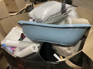 Lot 1063  
            Birmingham SR106 - Collection or Optional Delivery Available 

                
PALLET OF ITEMS TO INCLUDE 36 INCH FOLDING METAL DOG CAGE (ALL PALLET CONTENTS MU...