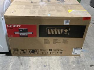 Lot 150  
            Birmingham SR106 - Collection or Optional Delivery Available 

                
WEBER SPIRIT E-210 GAS BARBECUE ORIGINAL RRP £379 (LOCATION: B13)