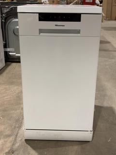 Lot 155  
            Birmingham SR106 - Collection or Optional Delivery Available 

                
HISENSE SLIMLINE DISHWASHER - HS523E15WUK - ORIGINAL RRP £269 (LOCATION: B13)