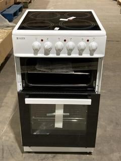 Lot 158  
            Birmingham SR106 - Collection or Optional Delivery Available 

                
HADEN ELECTRIC COOKER WITH CERAMIC HOB- HECT50W - ORIGINAL RRP £300 (LOCATION: B13)