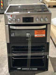 Lot 160  
            Birmingham SR106 - Collection or Optional Delivery Available 

                
HOTPOINT ELECTRIC COOKER DOUBLE OVEN WITH CERAMIC HOB - HDE6VDCASX - ORIGINAL RRP...