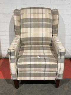 Lot 182  
            Birmingham SR106 - Collection or Optional Delivery Available 

                
CHECK WINGBACK SINGLE ARMCHAIR (LOCATION: A5)