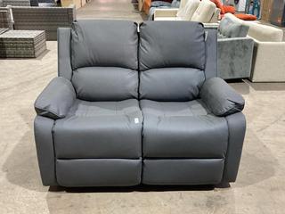 Lot 184  
            Birmingham SR106 - Collection or Optional Delivery Available 

                
GREY LEATHER 2 SEATER RECLINER SOFA (LOCATION: A5)