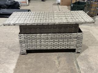 Lot 191  
            Birmingham SR106 - Collection or Optional Delivery Available 

                
RATTAN OUTDOOR DINING TABLE (LOCATION: A6)