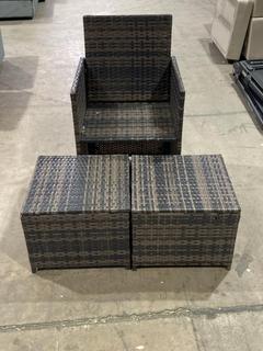 Lot 194  
            Birmingham SR106 - Collection or Optional Delivery Available 

                
2 RATTAN OUTDOOR SMALL COFFEE TABLE (LOCATION: A6)