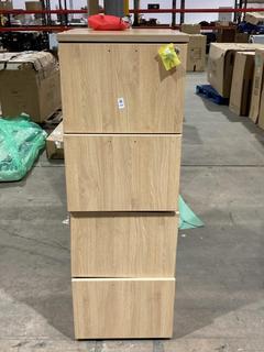 Lot 224  
            Birmingham SR106 - Collection or Optional Delivery Available 

                
ESSENTIALS 4 DRAWER FILING CABINET NOVA OAK - TES4FCNO - ORIGINAL RRP £318 (LOCAT...