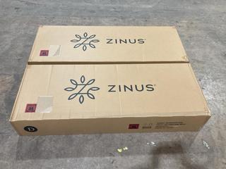 Lot 233  
            Birmingham SR106 - Collection or Optional Delivery Available 

                
2 X ZINUS AVERY 25CM PLATFORM BED FRAME WITH RECLINING HEADBOARD DOUBLE - AK-FBMT...