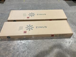 Lot 234  
            Birmingham SR106 - Collection or Optional Delivery Available 

                
2 X ZINUS SUZANNE DOUBLE BED FRAME IN BROWN AND BLACK - IRPBHB-14UD (LOCATION: A8)