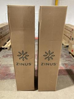 Lot 242  
            Birmingham SR106 - Collection or Optional Delivery Available 

                
2 X ZINUS KING SIZE MATTRESS HYBRID MEMORY FOAM - AK-BTCM-08K - TOTAL ORIGINAL RR...