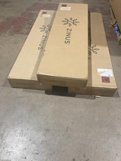 Lot 251  
            Birmingham SR106 - Collection or Optional Delivery Available 

                
2 X ZINUS MORY KING SIZE BED FRAME 150 X 200CM - AK-FBOBH1-12K (LOCATION: A9)