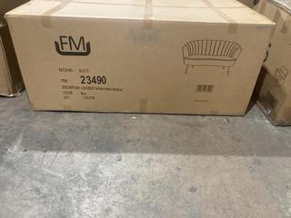 Lot 258  
            Birmingham SR106 - Collection or Optional Delivery Available 

                
FURNITURE MAXI LOVESEAT GOLDEN METAL LEG IN BLUE - ITEM 23490 (LOCATION: A9)