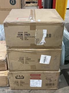 Lot 281  
            Birmingham SR106 - Collection or Optional Delivery Available 

                
3 FURNITURE MAXI SQUARED FIRE PIT SYSTEM - ITEM 24671 - (LOCATION: A11)