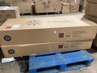 Lot 284  
            Birmingham SR106 - Collection or Optional Delivery Available 

                
2 X ZINUS AVERY 25CM PLATFORM BED FRAME WITH RECLINING HEADBOARD DOUBLE - AK-FBMT...