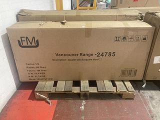 Lot 291  
            Birmingham SR106 - Collection or Optional Delivery Available 

                
FURNITURE MAXI VANCOUVER RANGE 3 SEATER SOFA SQUARE STOOL PART TO INCLUDE ROSEN R...