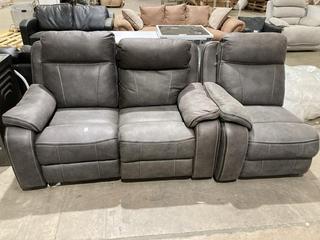 Lot 337  
            Birmingham SR106 - Collection or Optional Delivery Available 

                
DFS 3 SEATER POWER RECLINER SOFA IN GRAPHITE - VON13CEIG - ORIGINAL RRP £1479 (LO...