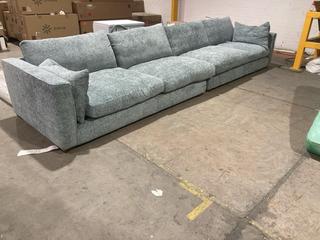 Lot 341  
            Birmingham SR106 - Collection or Optional Delivery Available 

                
DFS LOUNGE 6 SEATER SOFA IN LAGOON BLUE - KAI1ZSSWGORIGINAL RRP £1999 (LOCATION: ...