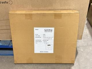 Lot 365  
            Birmingham SR106 - Collection or Optional Delivery Available 

                
CORNDELL FURNITURE SQUARE TRAY TABLE BLACK AND GOLD POWDER COAT (10001) (G6270) (...