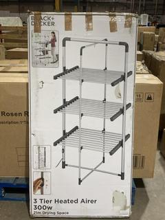 Lot 366  
            Birmingham SR106 - Collection or Optional Delivery Available 

                
BLACK + DECKER 3 TIER HEATED AIRER (LOCATION: A15)