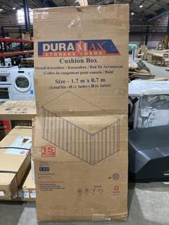 Lot 392  
            Birmingham SR106 - Collection or Optional Delivery Available 

                
DURAMAX STORAGE SHED CUSHION BOX ORIGINAL RRP £175 (LOCATION: B15)