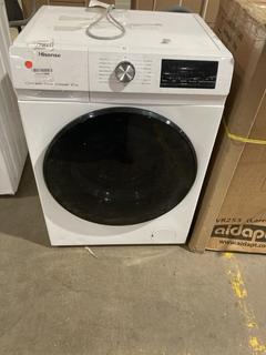 Lot 434  
            Birmingham SR106 - Collection or Optional Delivery Available 

                
HISENSE FREESTANDING FRONT LOAD WASHER DRYER IN WHITE - WDQA8014EVJM - ORIGINAL R...