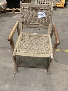 Lot 444  
            Birmingham SR106 - Collection or Optional Delivery Available 

                
NKUKU VINAY NATURAL WOVEN DINING CHAIR ORIGINAL RRP £350 (LOCATION: B19)