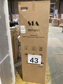 Lot 453  
            Birmingham SR106 - Collection or Optional Delivery Available 

                
SIA FREESTANDING 70/30 FRIDGE FREEZER - RFF101/1 - ORIGINAL RRP £317 (LOCATION: B20)