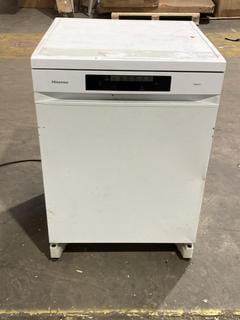 Lot 641  
            Birmingham SR106 - Collection or Optional Delivery Available 

                
HISENSE FREESTANDING STANDARD DISHWASHER - HS642E60WUK - ORIGINAL RRP £350 (LOCAT...