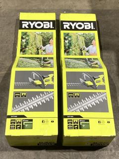 Lot 646  
            Birmingham SR106 - Collection or Optional Delivery Available 

                
2 RYOBI CORDLESS HEDGE TRIMMER TOTAL ORIGINAL RRP £170 (LOCATION: RACKINGS)
