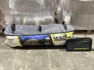 Lot 668  
            Birmingham SR106 - Collection or Optional Delivery Available 

                
CORE EQUIPMENT 10 PERSON LIGHTED INSTANT CABIN TENT WITH AWNING TO INCLUDE ZEMPIR...