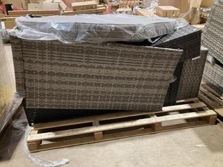 Lot 852  
            Birmingham SR106 - Collection or Optional Delivery Available 

                
PALLET OF ITEMS TO INCLUDE RATTAN GARDEN SET PARTS (ALL PALLET CONTENTS MUST BE R...