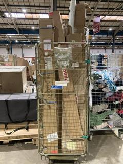 Lot 867  
            Birmingham SR106 - Collection 

                
CAGE OF VARIOUS ITEMS TO INCLUDE WALL CURTAINS (CAGE NOT INCLUDE) (COLLECTION ONL...